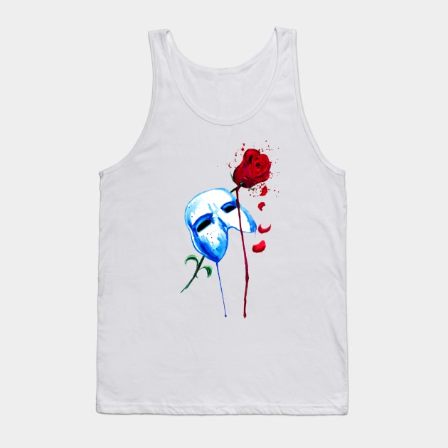 Phantom and Rose- Phantom of the Opera Tank Top by beaugeste2280@yahoo.com